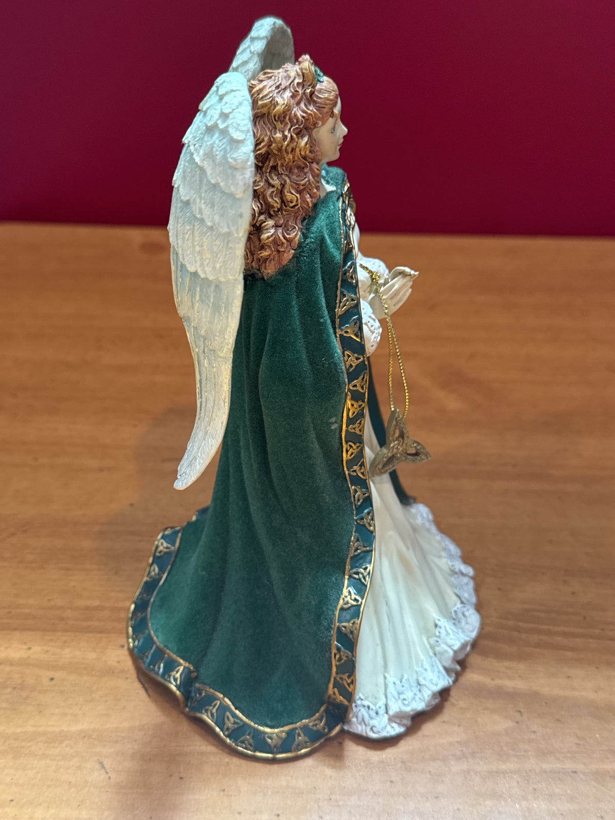 Hamilton Collection Emerald Isle Angel Figurine May You Have Eternal Life Love & Faith 7.5" Tall