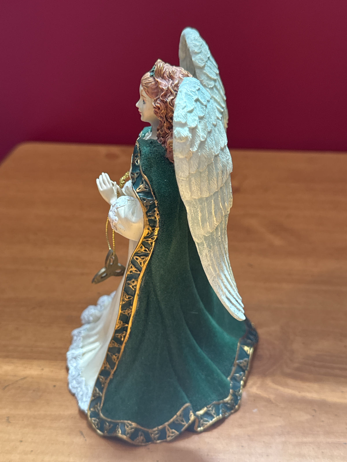 Hamilton Collection Emerald Isle Angel Figurine May You Have Eternal Life Love & Faith 7.5" Tall