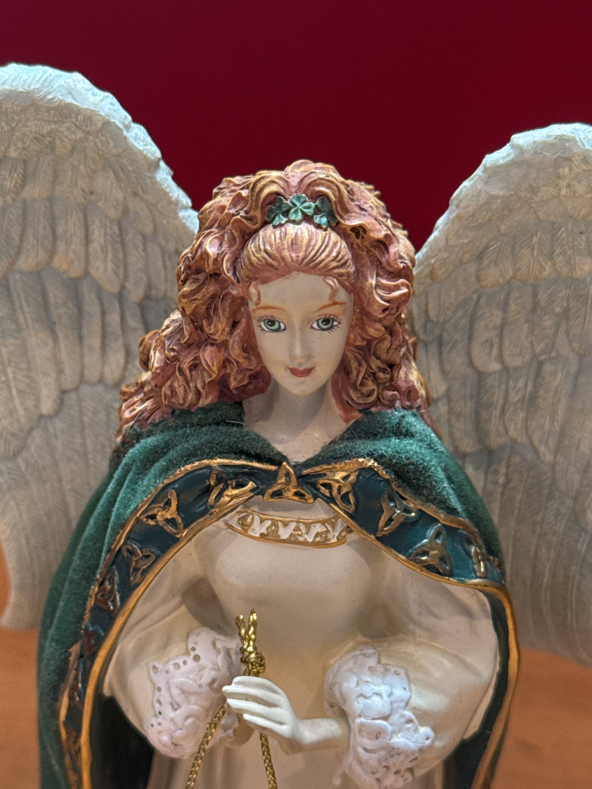 Hamilton Collection Emerald Isle Angel Figurine May You Have Eternal Life Love & Faith 7.5" Tall