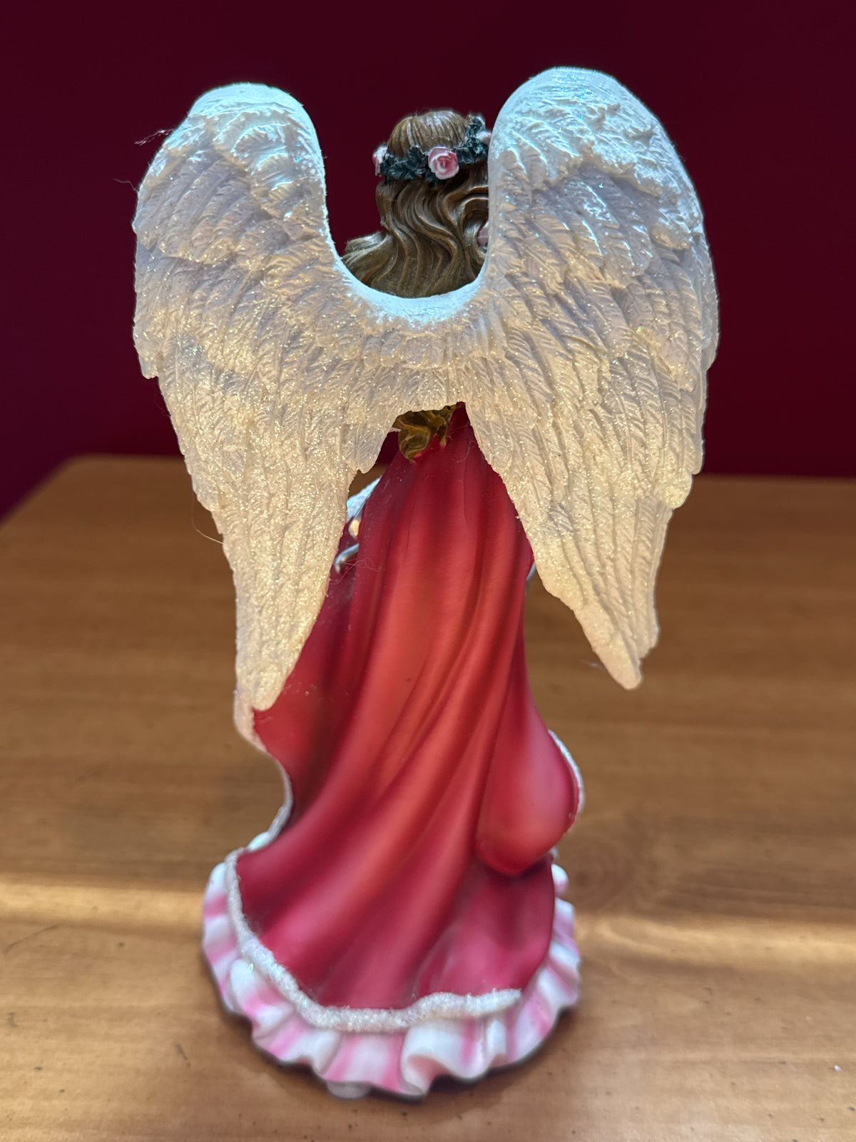 Bradford Exchange #5: Winter Rose Angel Sculpture Thomas Kinkade 7.5" Lighted Works