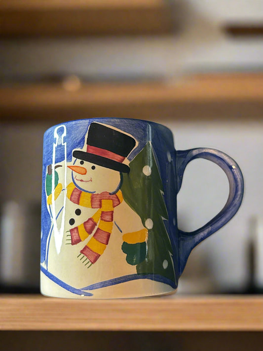 Cooks Club Blizzard & Company Snowman Coffee Cup Mug 3 7/8" Tall