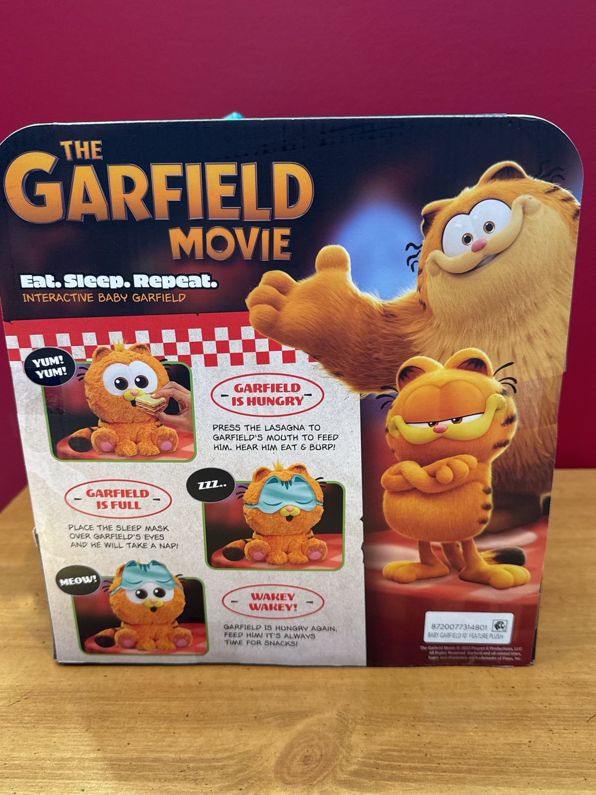 Garfield Movie-Animagic Baby Garfield 10" Interactive Plush With Lasagna and Works w/ Sound
