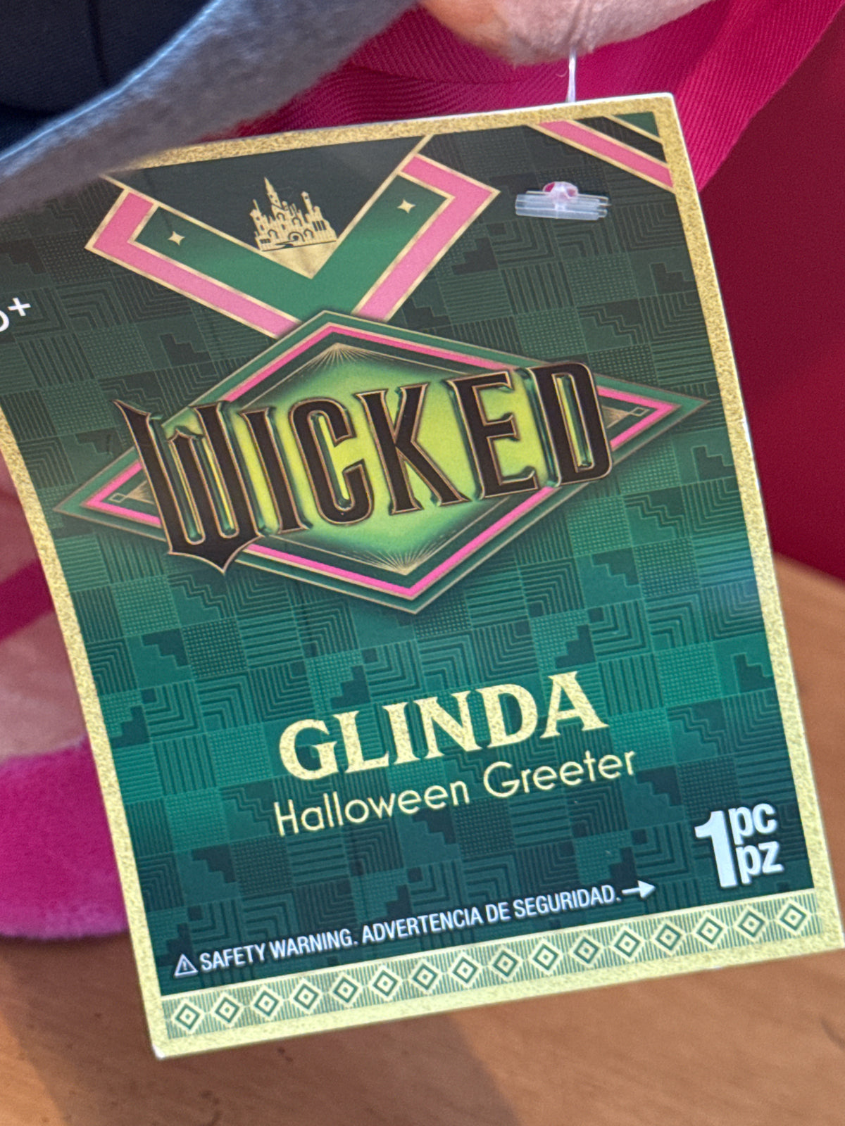 Wicked Glinda Halloween Plush Greeter Weighted New With Tags 19" Tall
