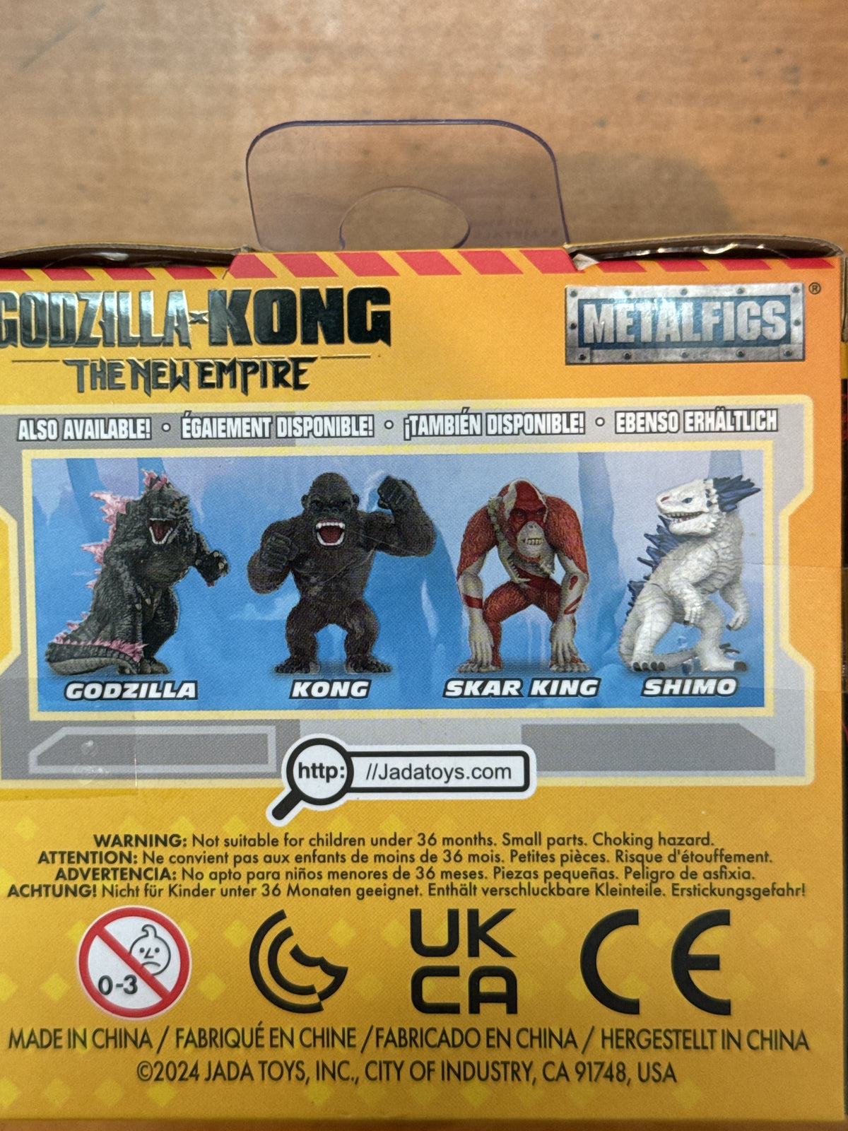 Godzilla-Kong Kong The New Empire Matalfigs Die Cast Keychain New in Box