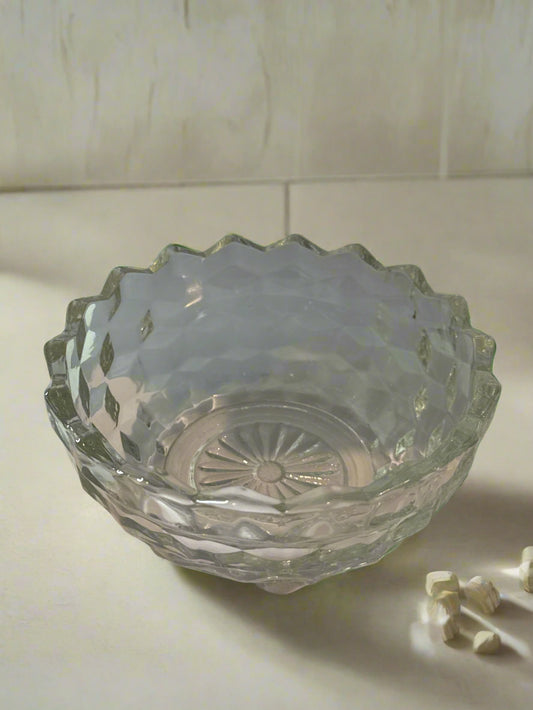 Whitehall Peach Candy Dish No Lid by Colony Clear Glass 5.25" Wide 2 3/8" Tall