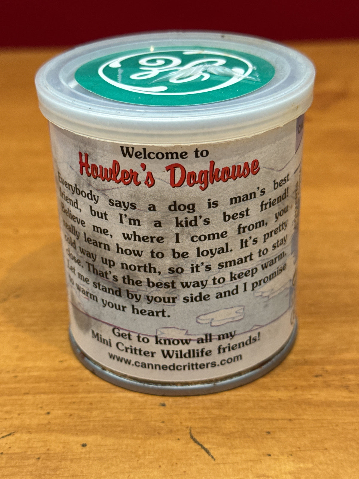 Mini Canned Critters Howler The Husky Opened Can