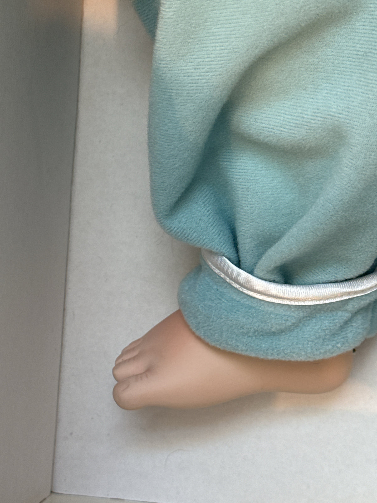 The Ashton-Drake Galleries Life Size Doll Blonde Hair Blue Romper New in Box 18" Tall