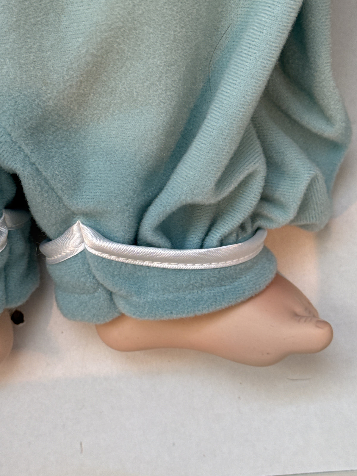 The Ashton-Drake Galleries Life Size Doll Blonde Hair Blue Romper New in Box 18" Tall
