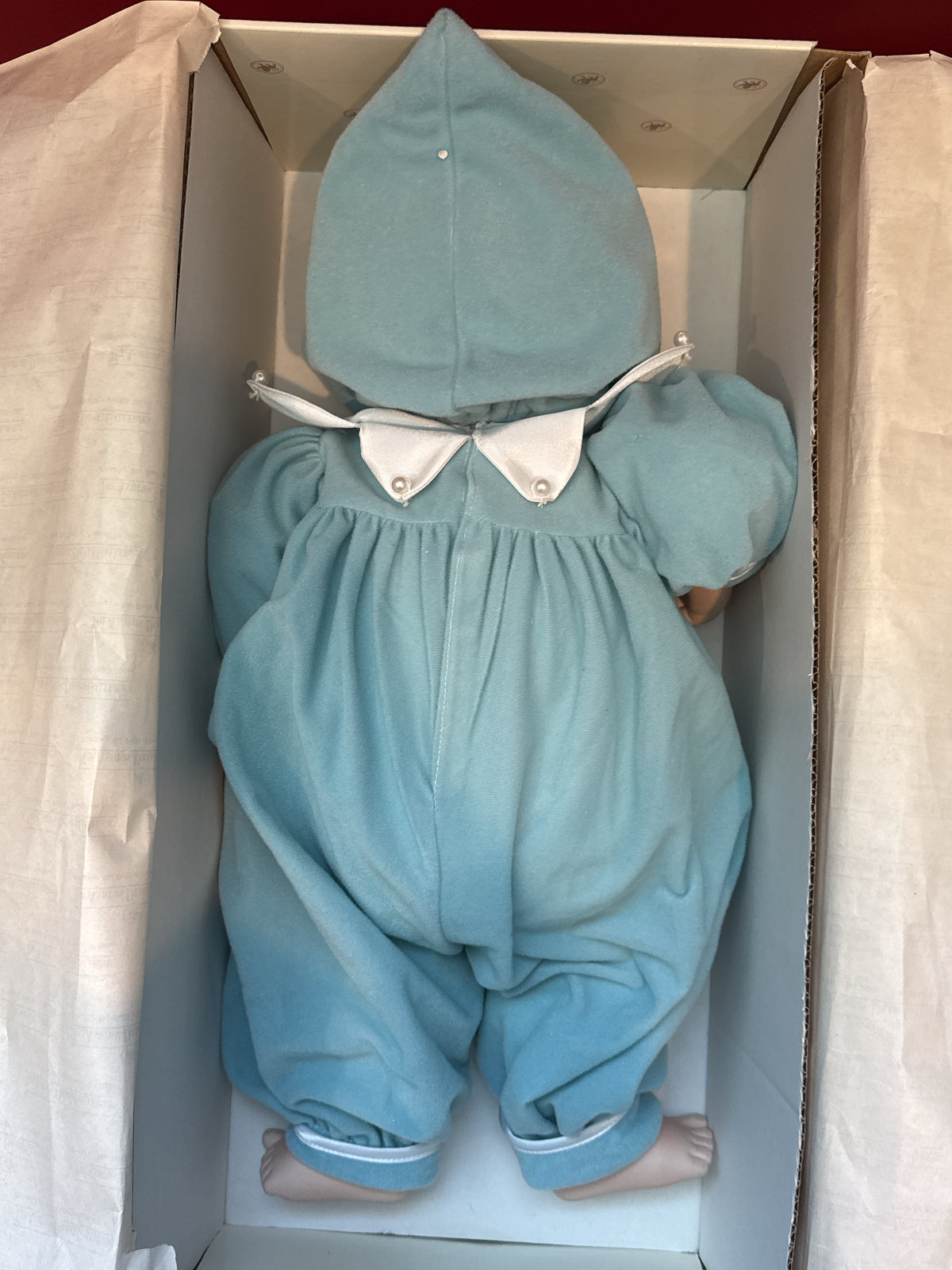 The Ashton-Drake Galleries Life Size Doll Blonde Hair Blue Romper New in Box 18" Tall