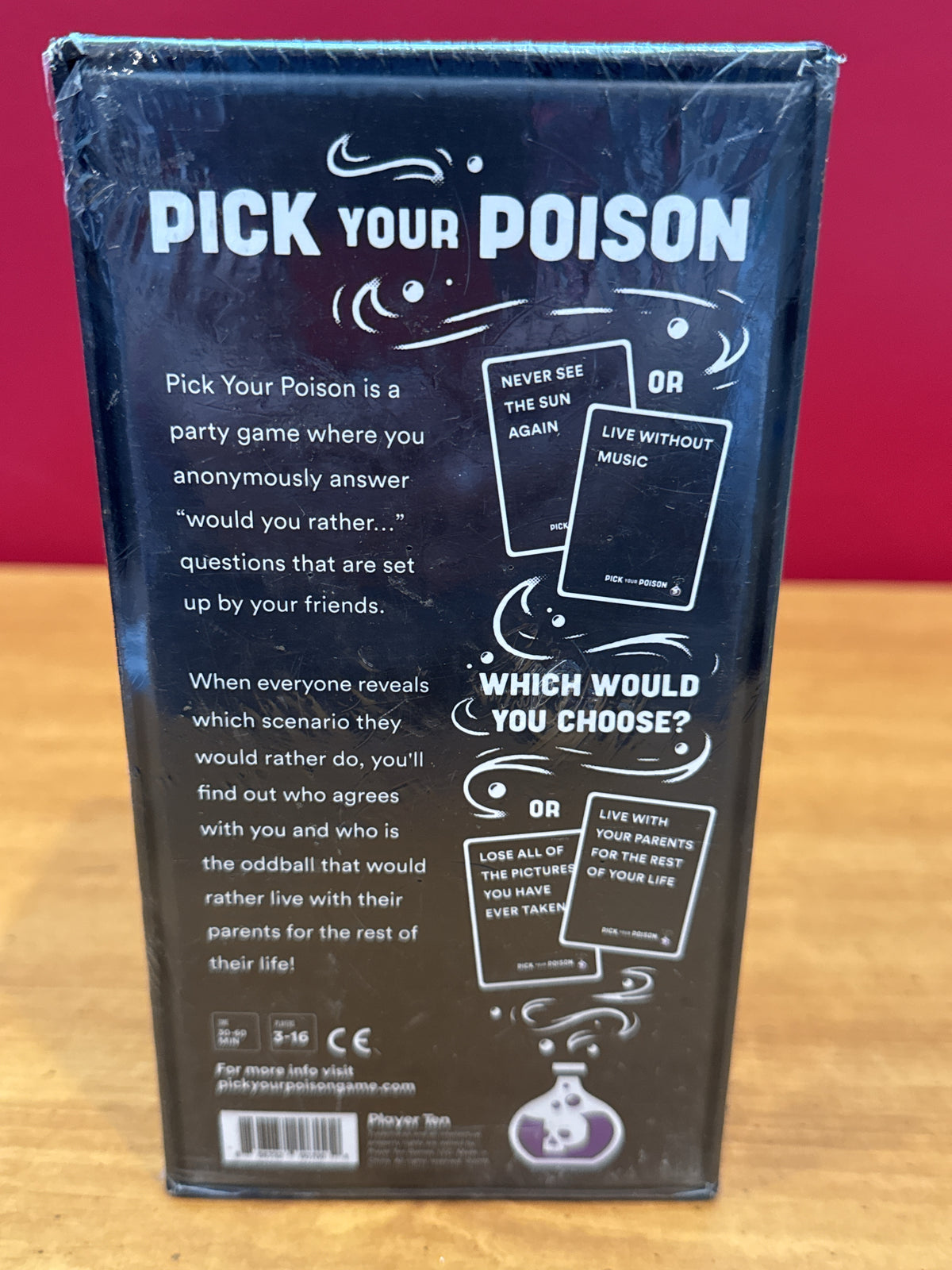 Pick Your Poison Card Game: The "What Would You Rather Do?" Party Game New Sealed