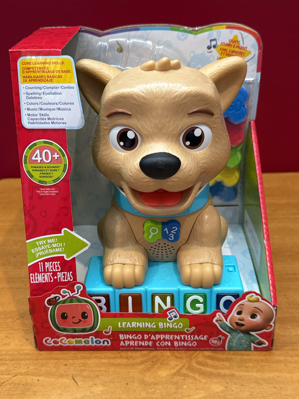 Just Play Cocomelon Count And Learn Bingo, 11 Pieces, 40+ Learning Phrases Works New in Box