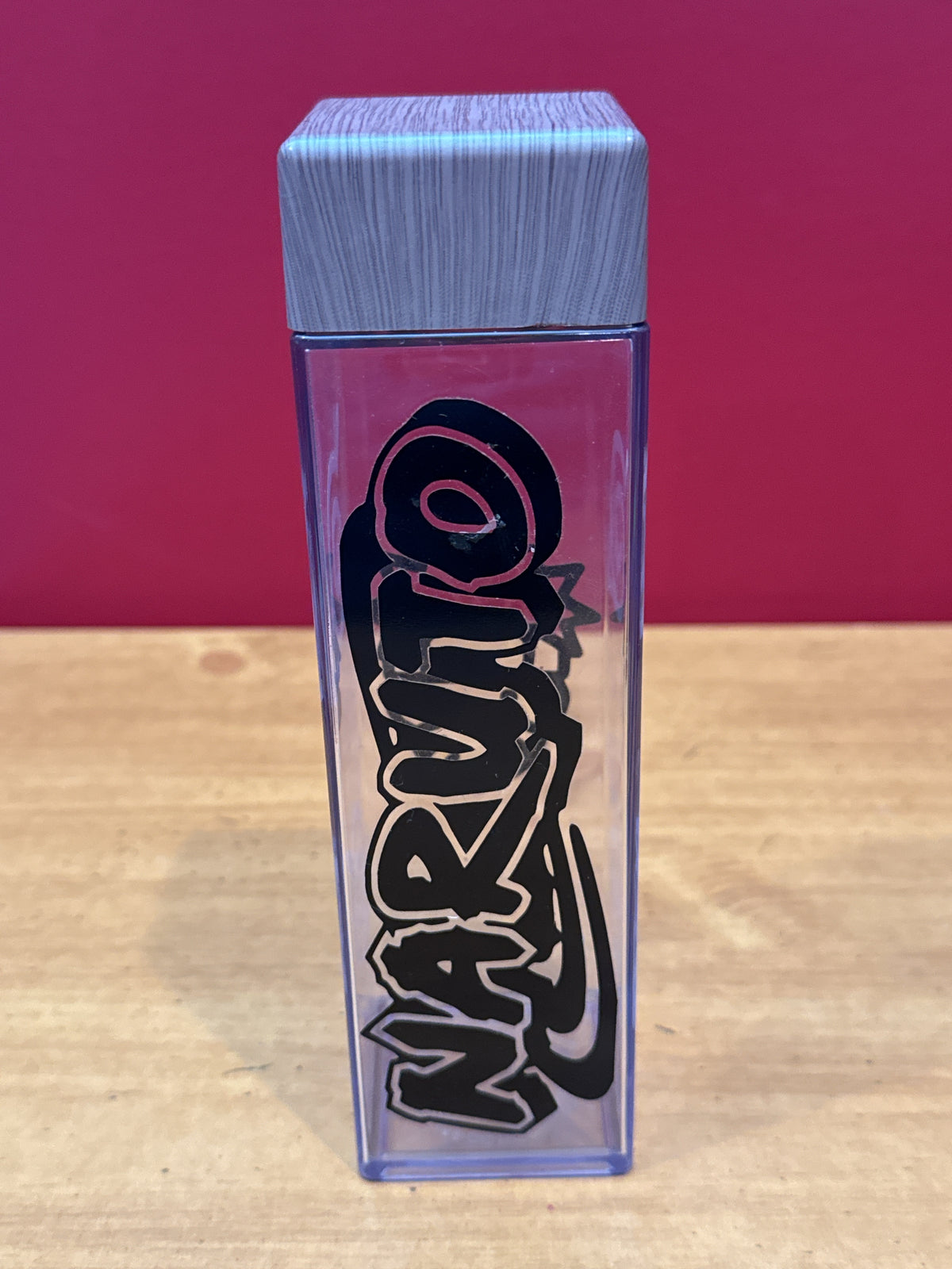 Naruto Plastic Container Twist Top 8" Tall Empty