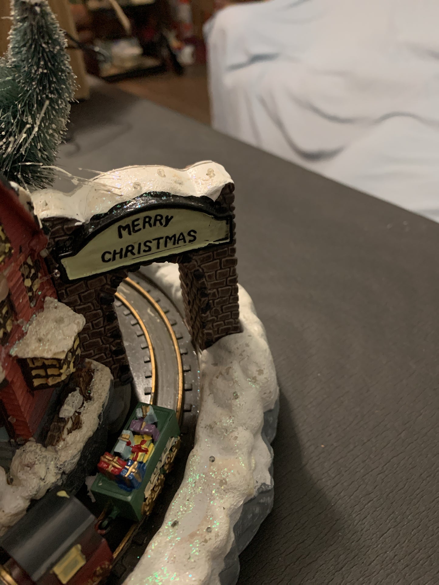 AVON Fiber Optic Christmas Village with Magnetic Train From 2004