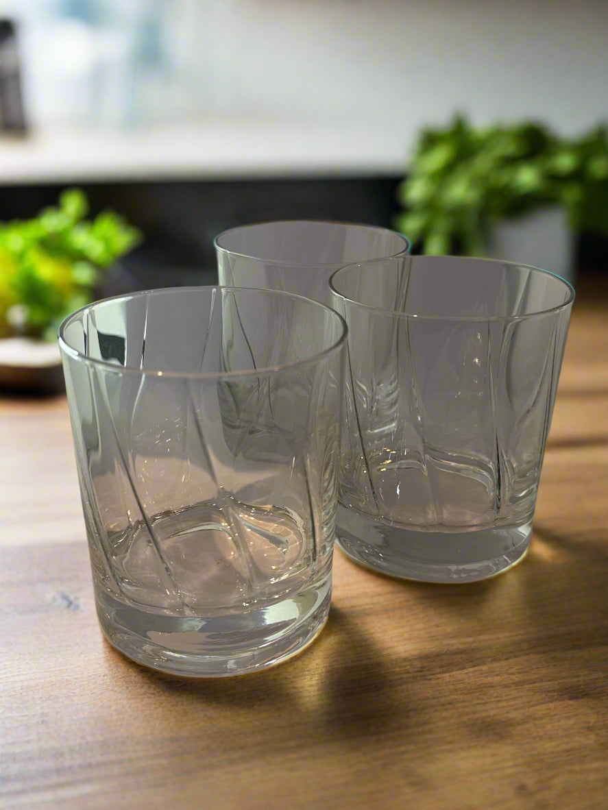 Set of 3 Krosno Optic Tumblers 10 oz 300 ml Made in Poland New in Box