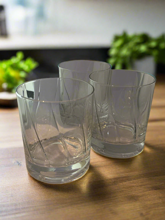 Set of 3 Krosno Optic Tumblers 10 oz 300 ml Made in Poland New in Box