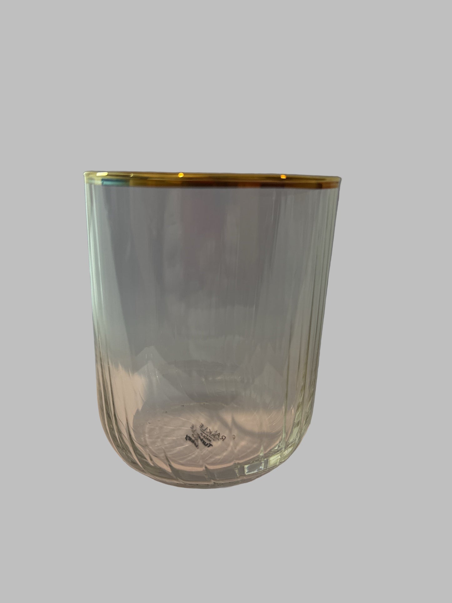 Rakle Adore Gold 4-Piece Water Glass 10.82 oz 320 cc Clear Glass New in Box