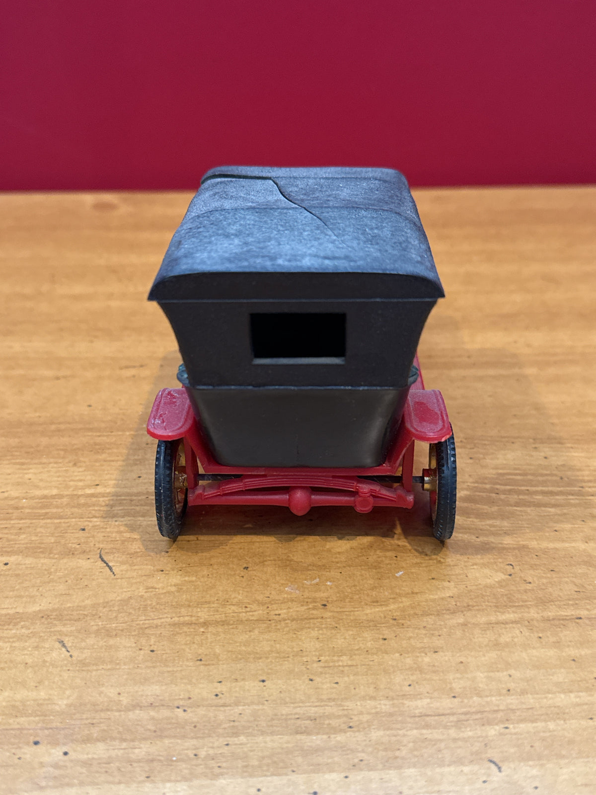 Nacoral Zaragoza Spanish Made in 1970s Plastic Car with 1910 Ford Model T and 1912 Coupe