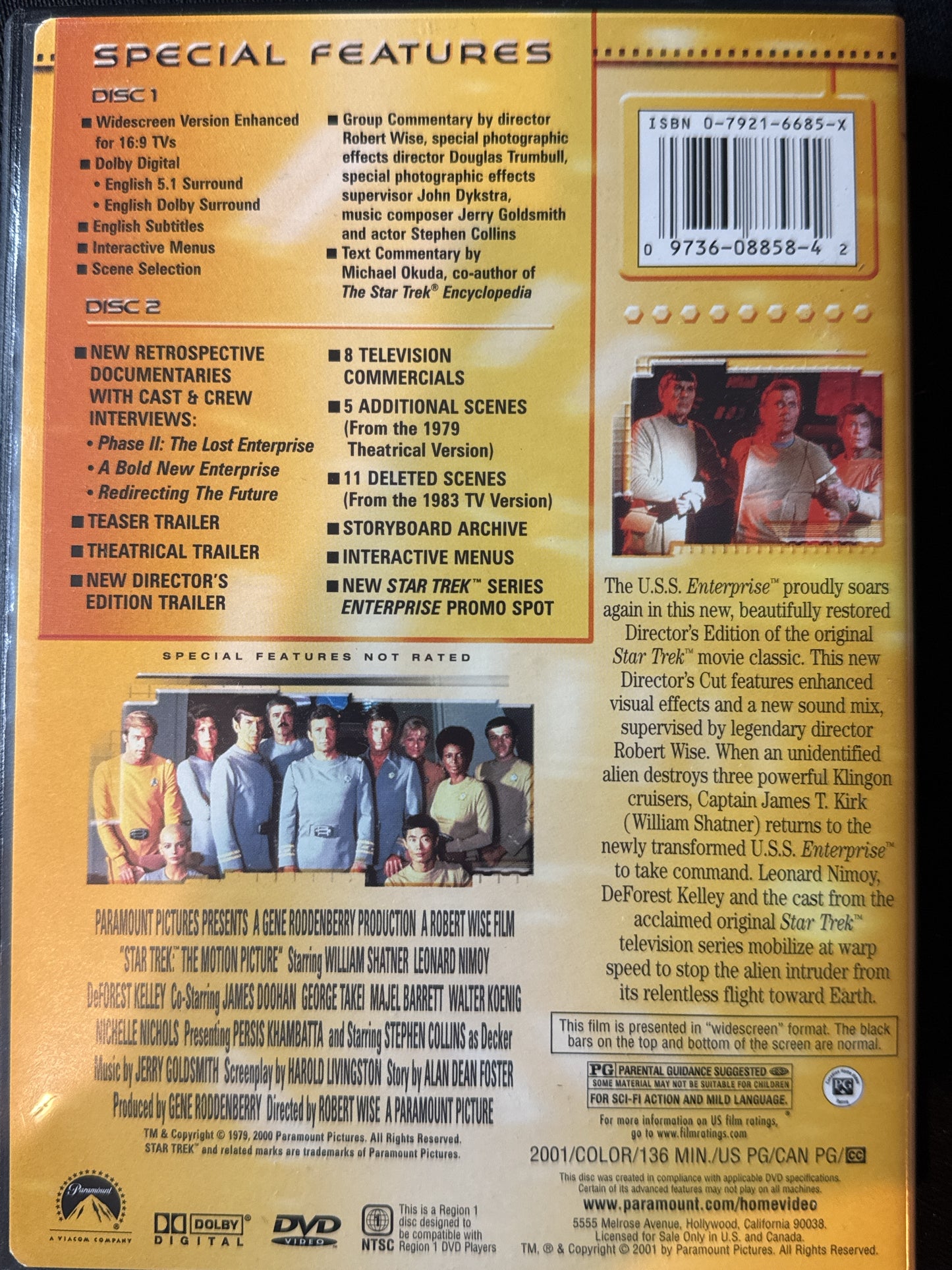 Star Trek The Original Crew Movie Collection 12 Disc Set Widescreen DVDs