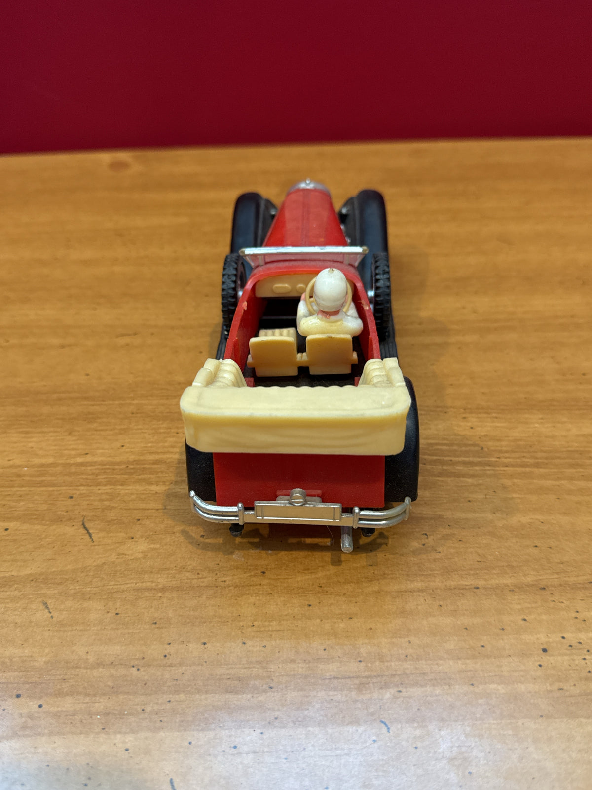 Vintage 60s Cragstan Red Plastic Race Car No. 103 Hong Kong Rare 8"