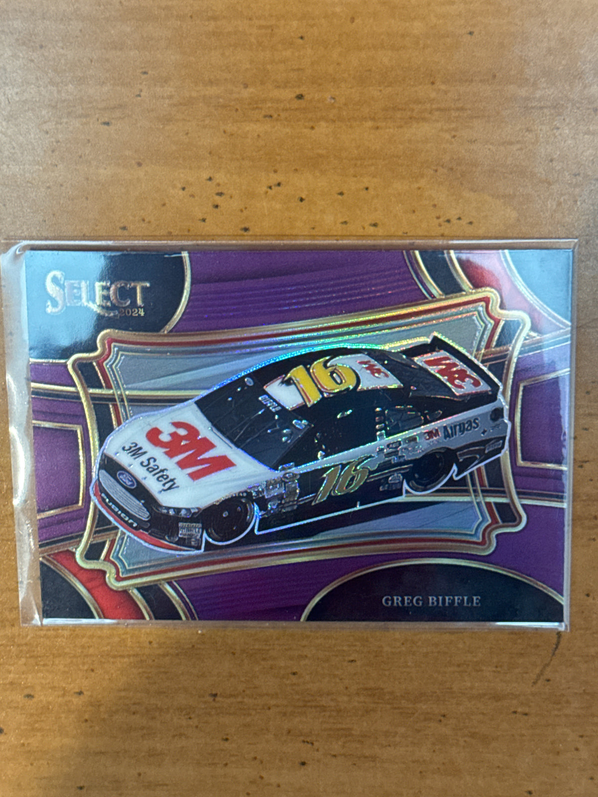 2024 Panini Select NASCAR Pit Road Purple Prizm Greg Biffle #108 Numbered 45/75 New