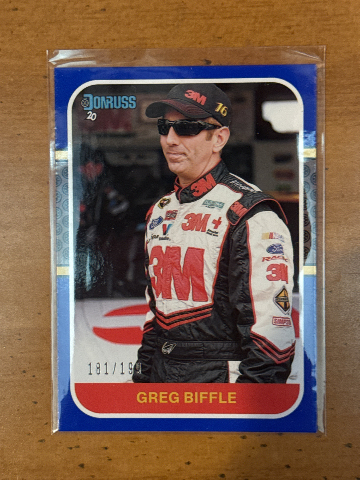 2020 Panini Donruss Racing Blue Parallel NASCAR Greg Biffle #169 Numbered 181/199 New