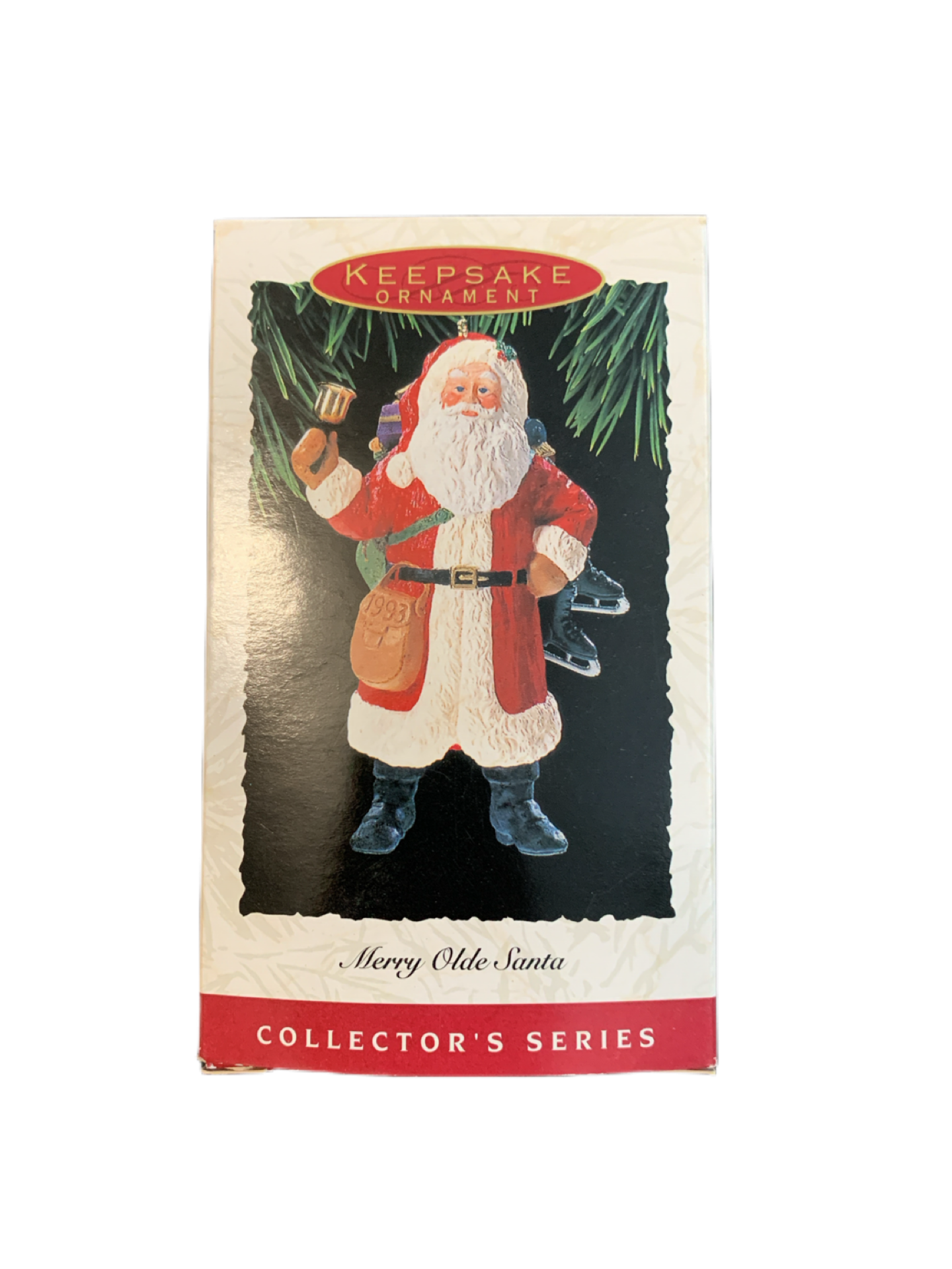 Hallmark Keepsake Ornament Merry Olde Santa #4 Collector's Series 1993 Skates