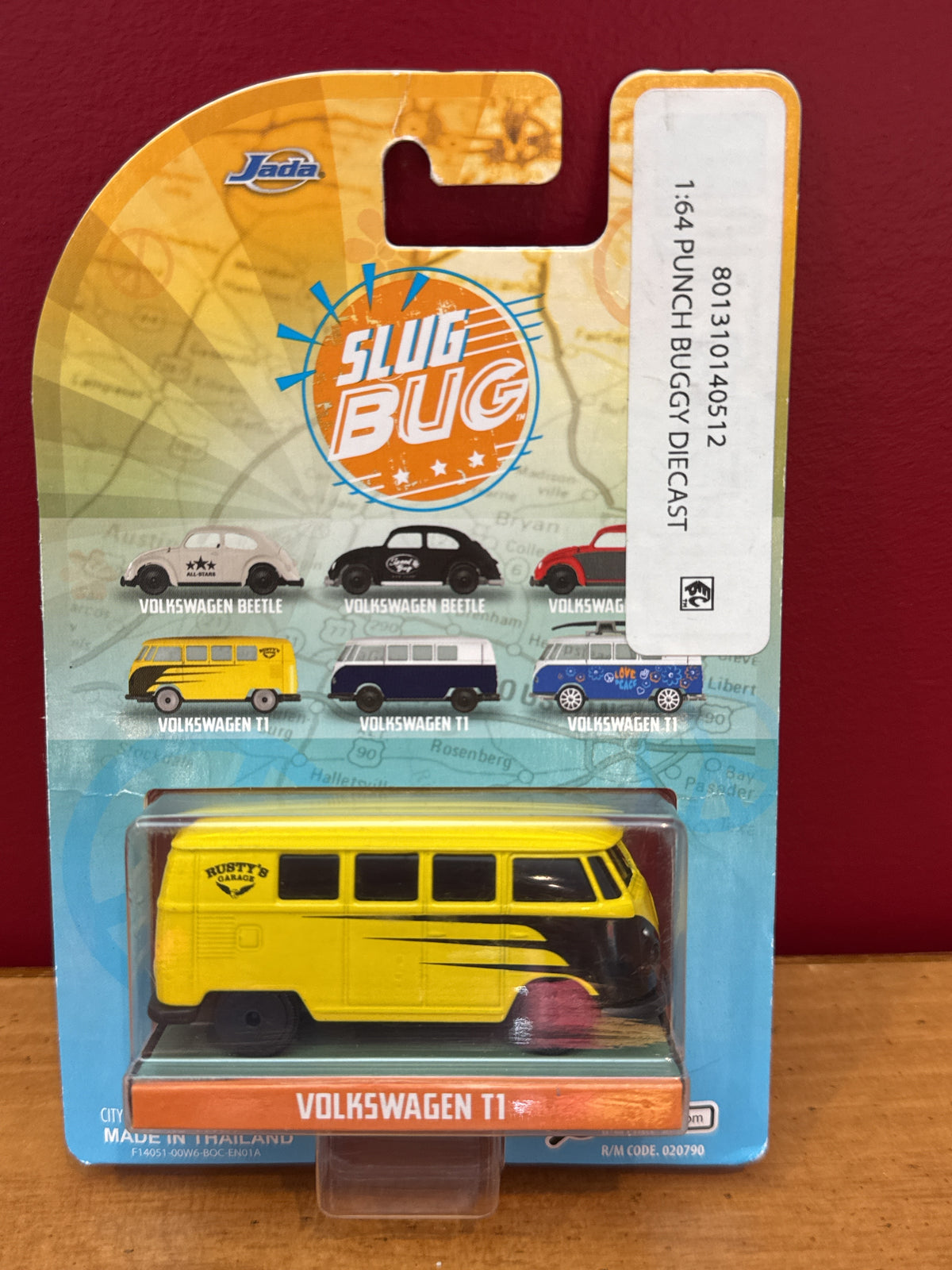Jada Punch Buggy Slug Bug Volkswagen T1 Microbus Yellow Black Diecast Model Car New