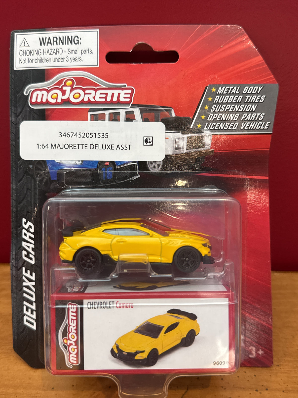 Majorette 2023 Deluxe Cars 1:64 Diecast Chevy Camaro Yellow 2010 New in Package