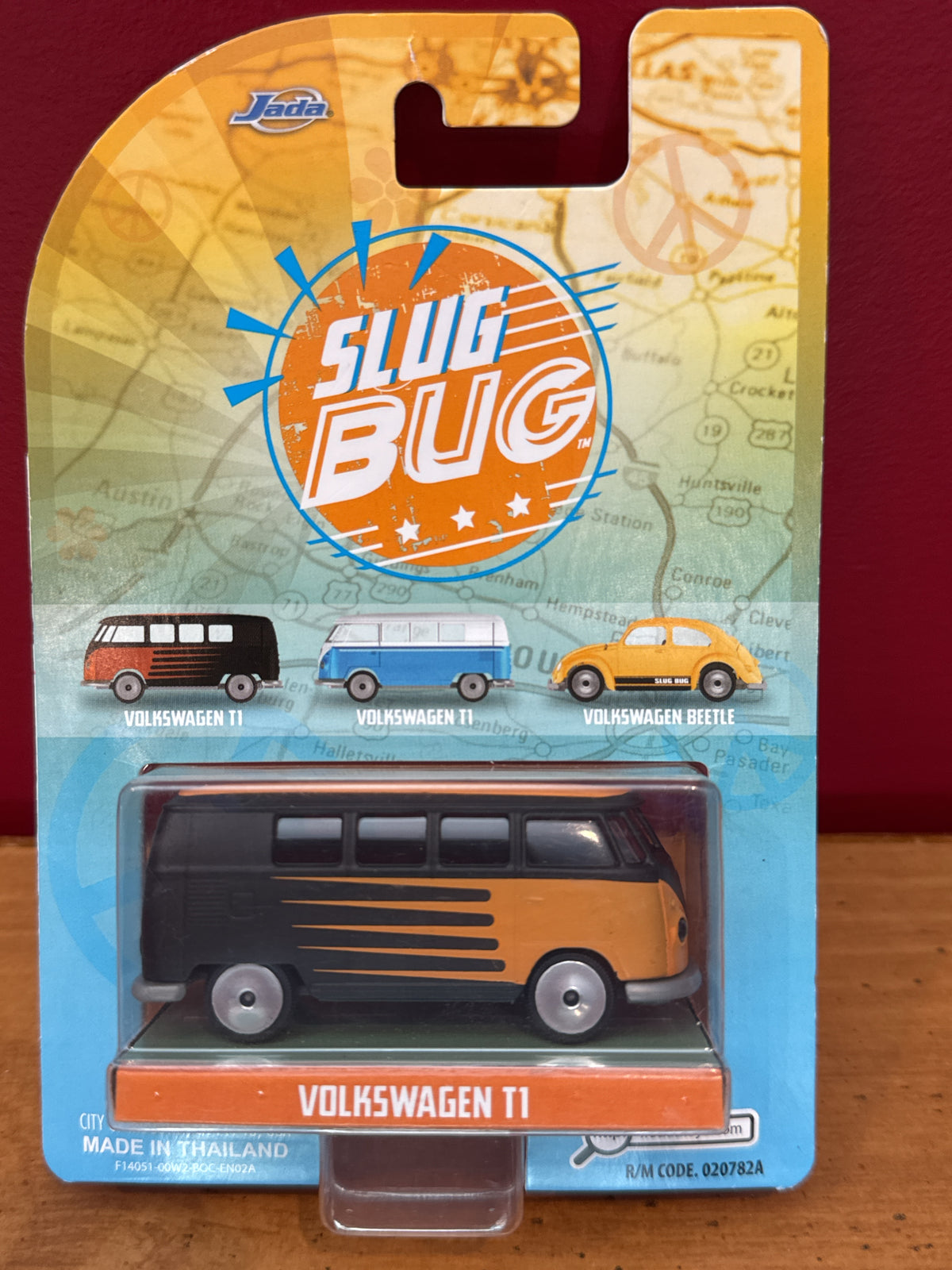 Jada Punch Buggy Slug Bug Volkswagen T1 Microbus Orange/Black Diecast Model Car New