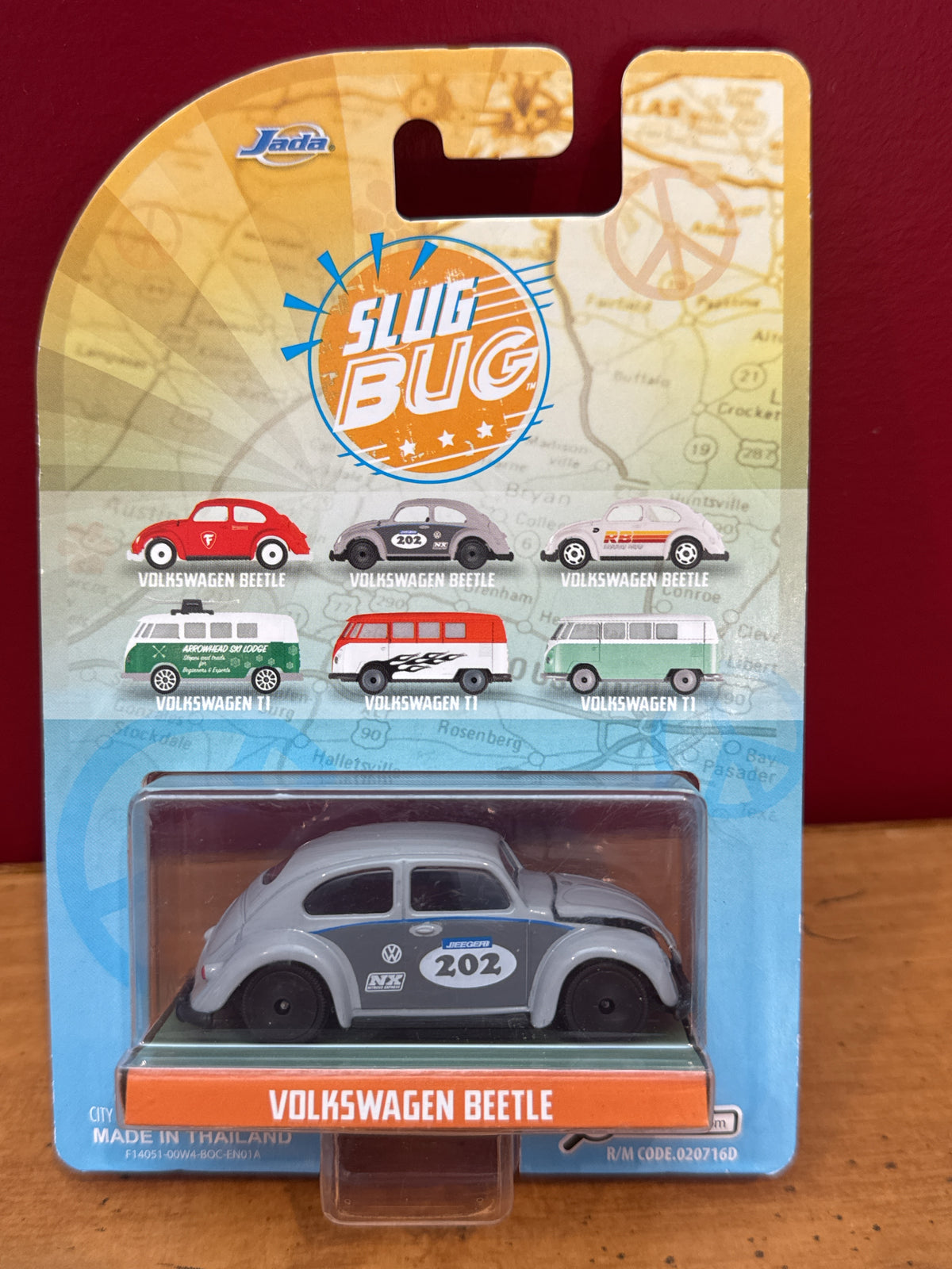 Jada Punch Buggy Slug Bug Volkswagen Beetle Gray 202 Diecast Model Car New