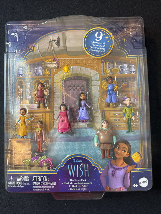 Disney Wish Mattel 2023 The Teens Pack 9 Tiny Characters New in Box