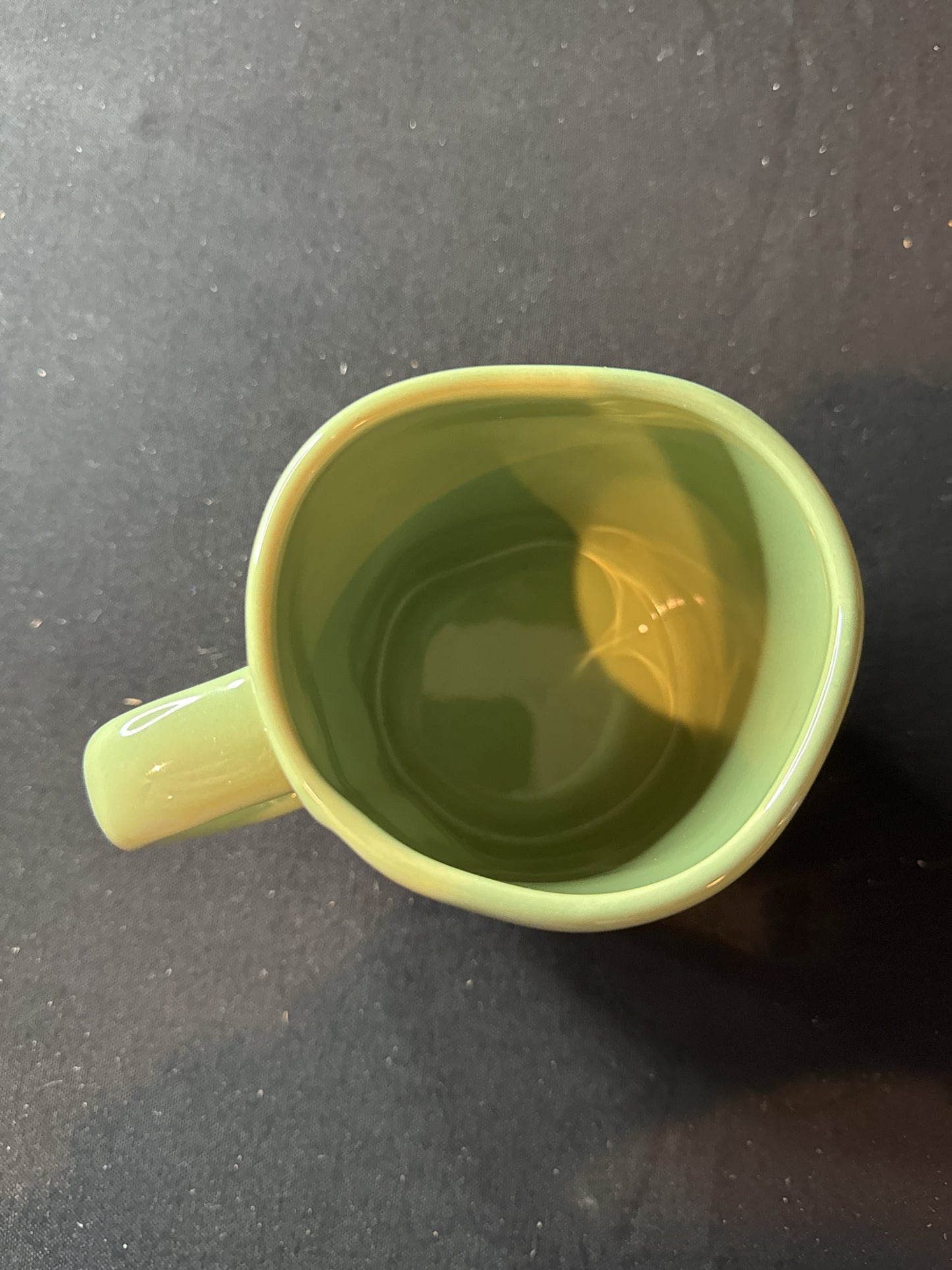 Rae Dunn Green Matcha Time Coffee Cup Mug 4 7/8" Tall