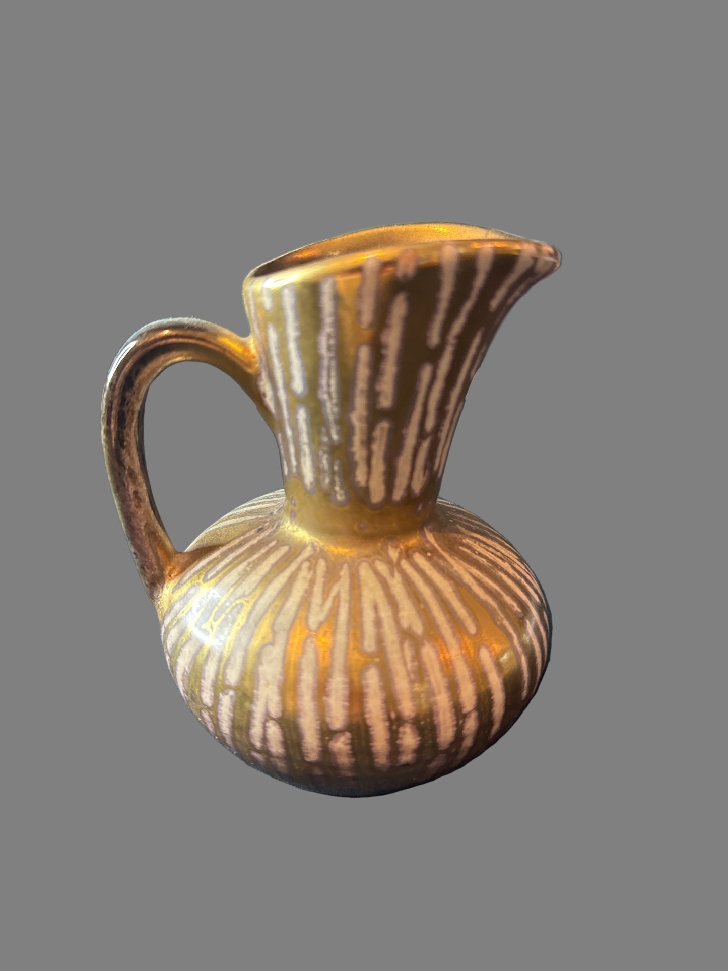 Vintage Carstens Tonnieshof Art Pottery Pitcher West Germany #46 Mid Century Modern 5" Tall