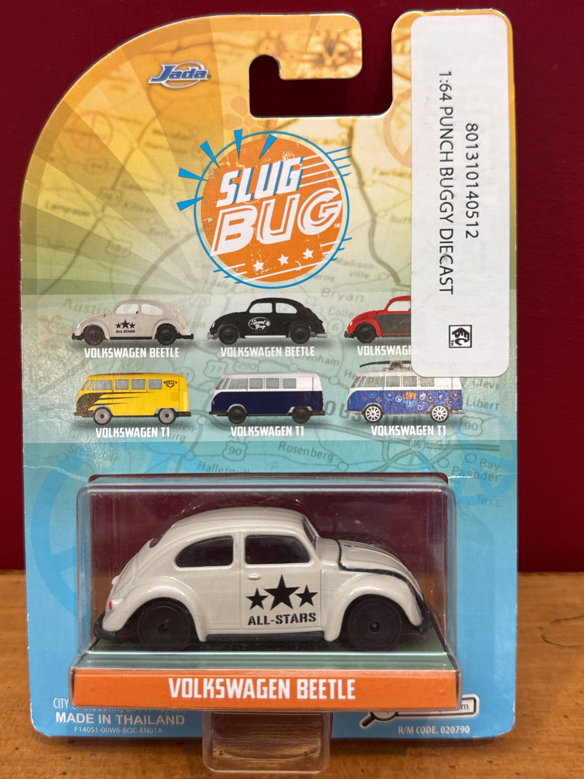 Jada Punch Buggy Slug Bug Volkswagen Beetle White All Stars Bug Diecast Model Car New