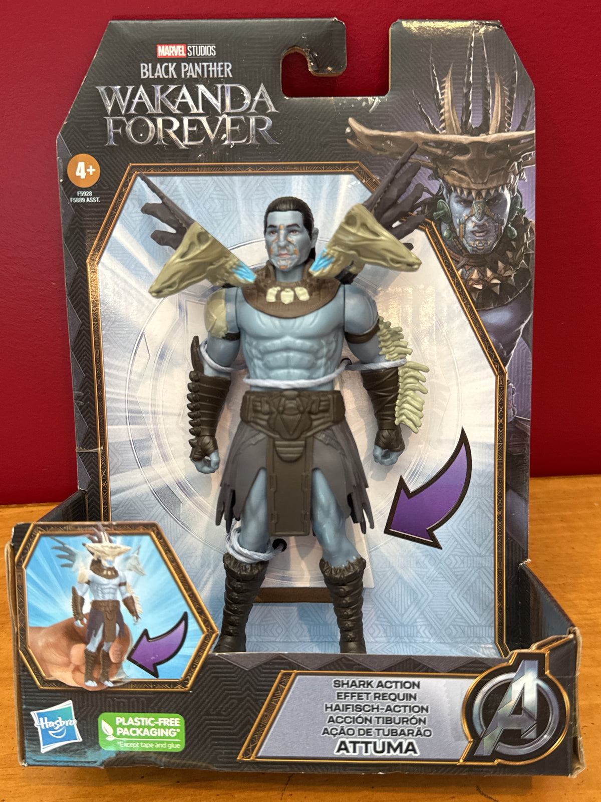 Marvel Black Panther Wakanda Forever Shark Action Attuma Figure New in Package