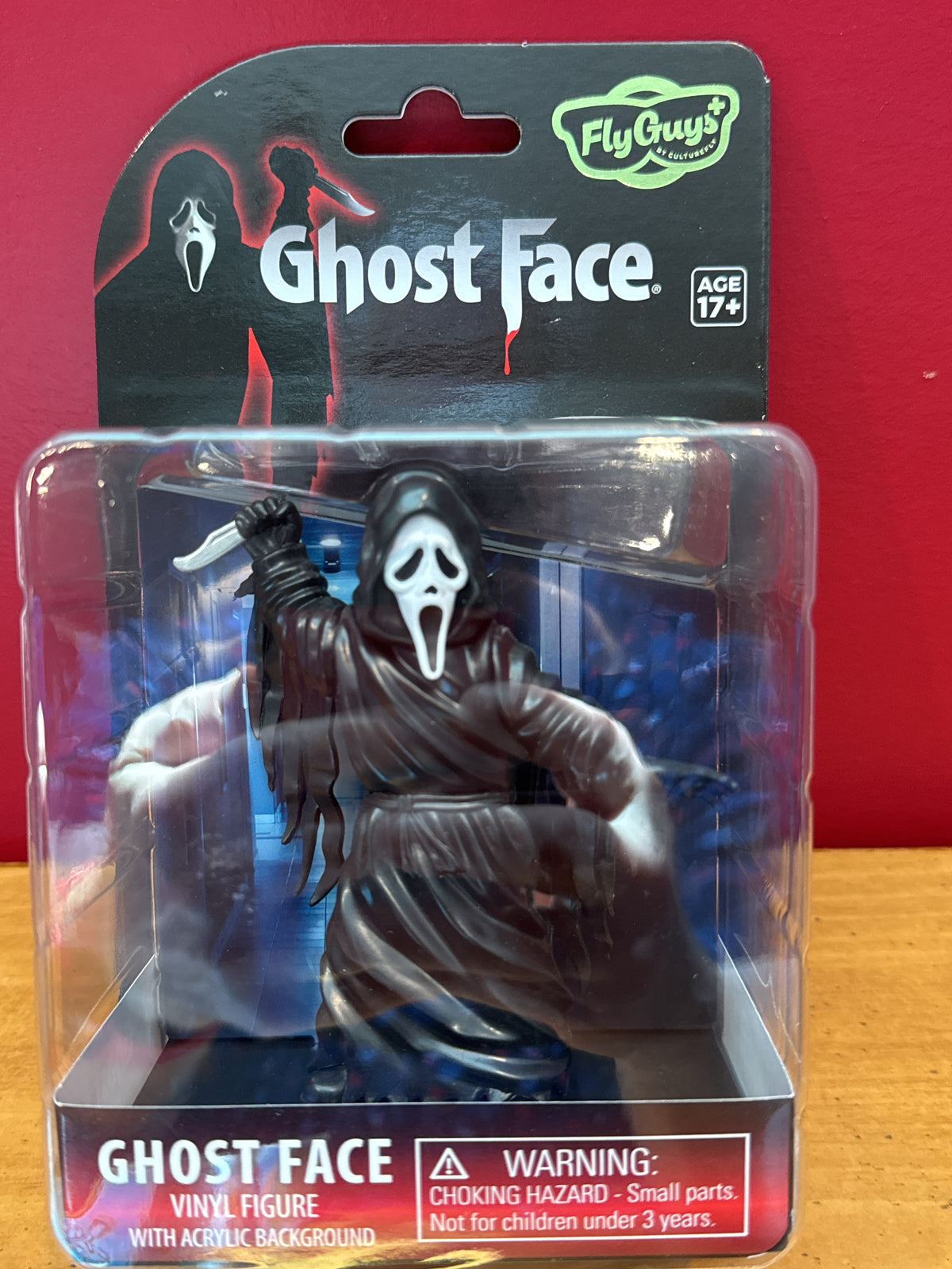 CultureFly Fly Guys Ghost Face Vinyl Figure w/ Hallway Acrylic Background Scream New in Package