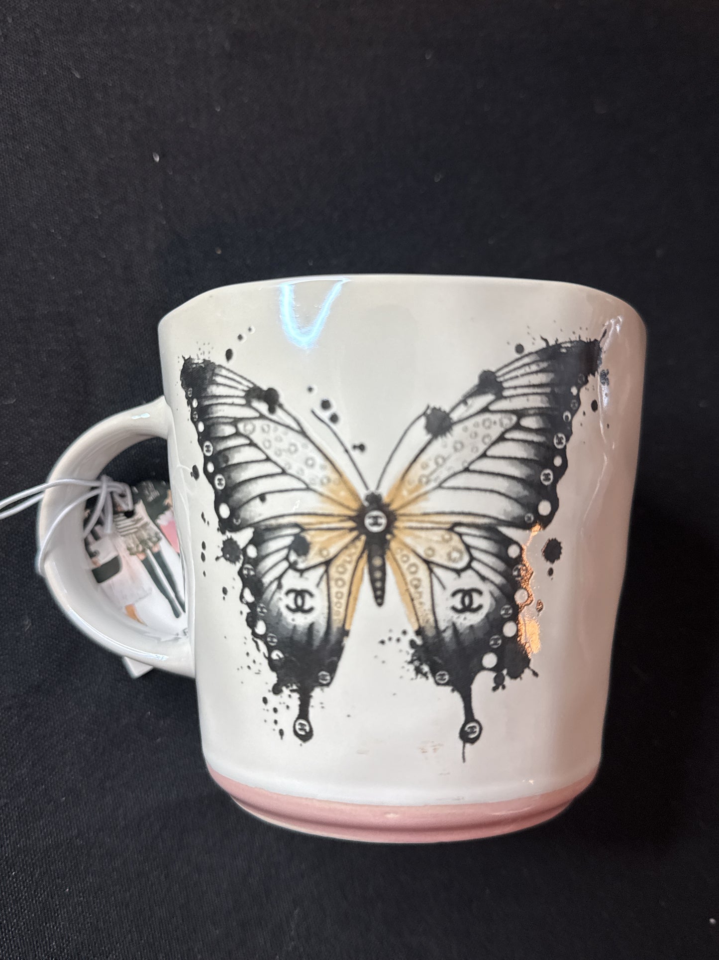 Amanda Greenwood Art Coffee Mug Cup Chanel Butterfly With Tags New Fashion Mug