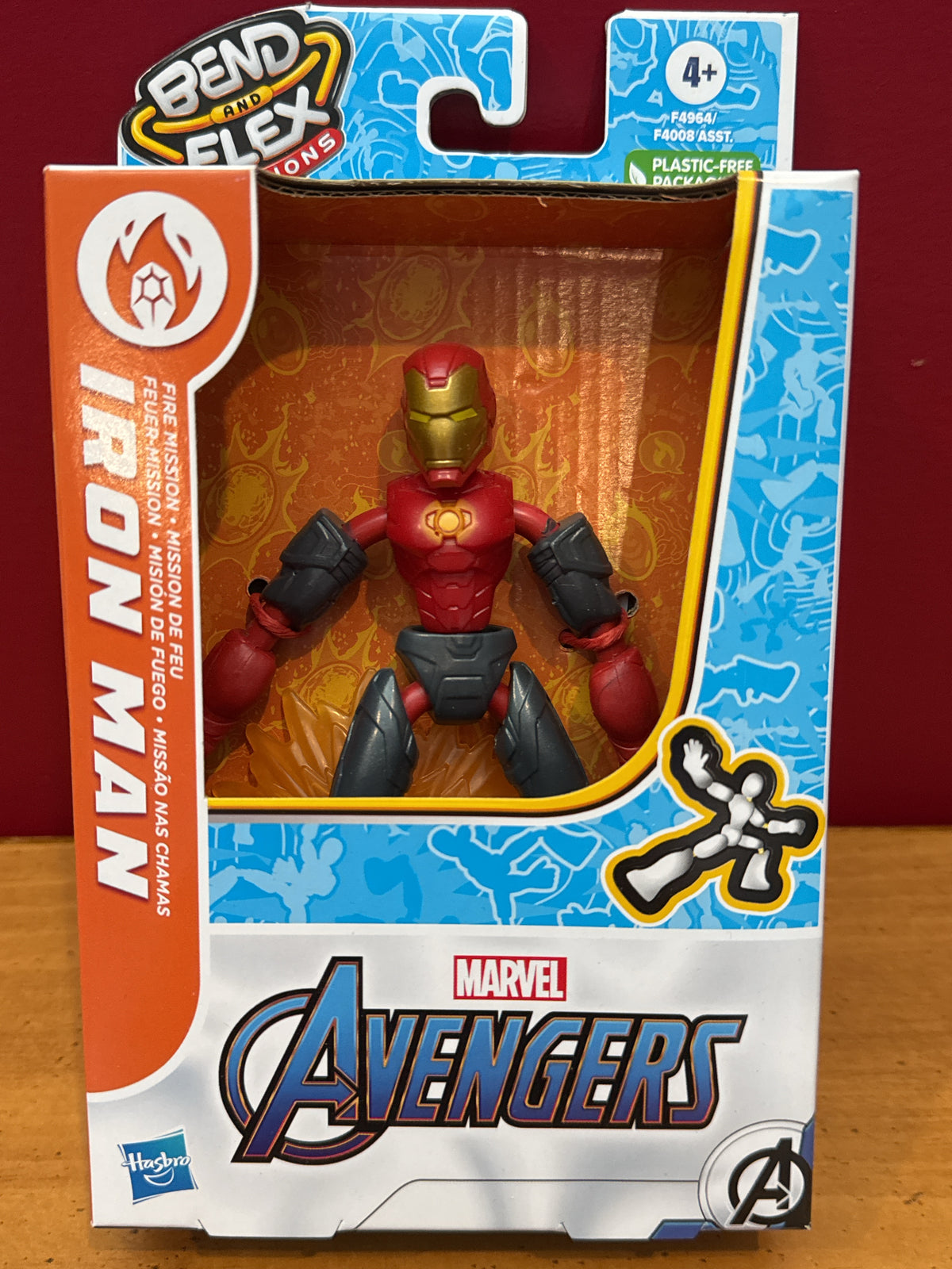 Marvel Avengers Bend & Flex Missions Iron Man Fire Mission New in Package