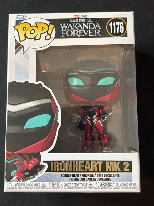 Funko Pop! Black Panther Wakanda. Forever Ironheart MK 2 Bobble Head #1176 New in Box