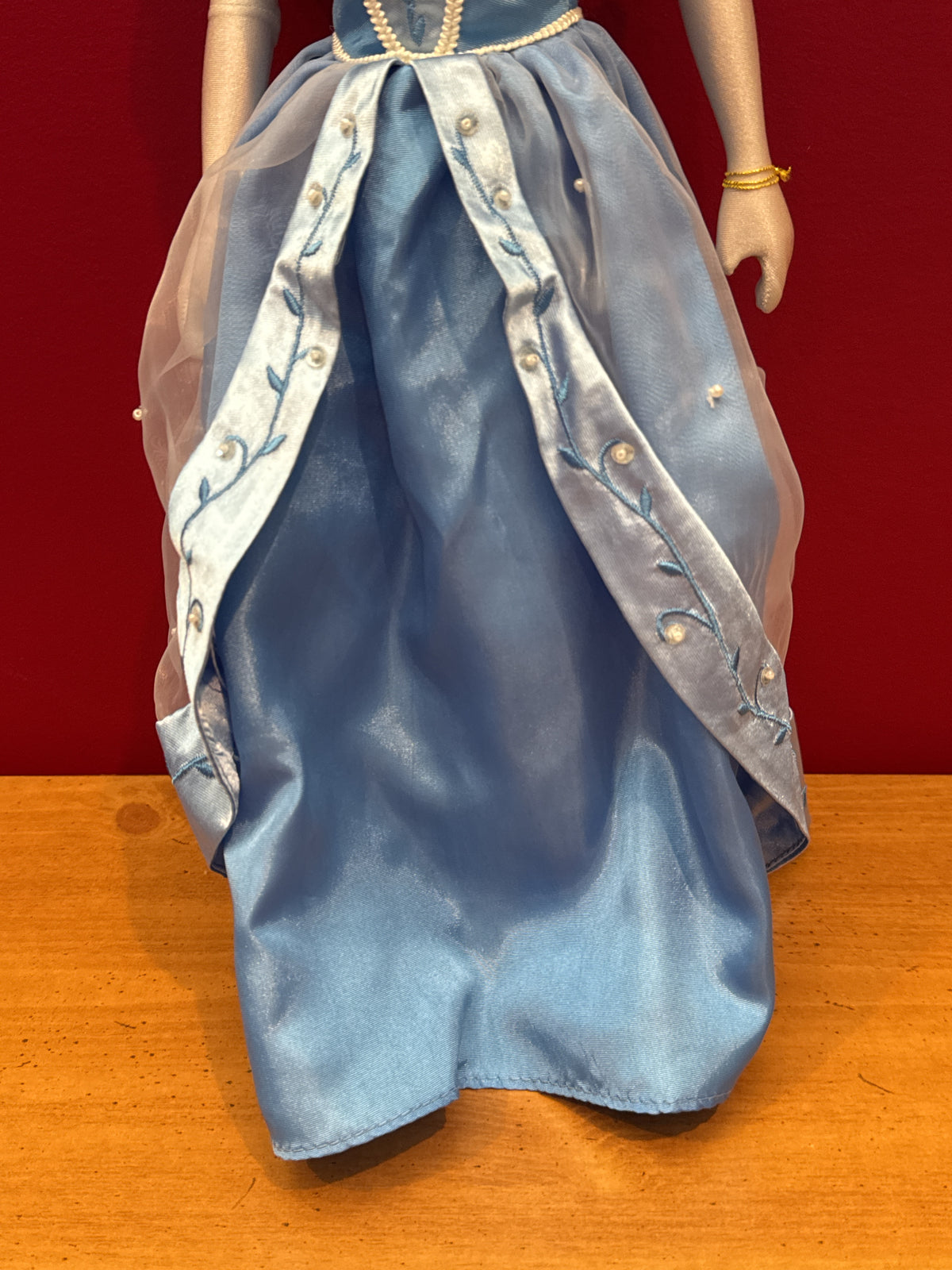 Vintage Porcelain Cinderella Disney Doll Brass Key Inc. 18" Tall No Box
