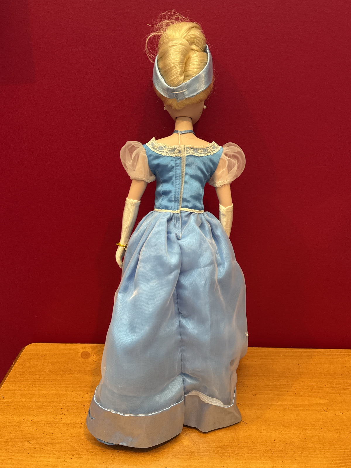 Vintage Porcelain Cinderella Disney Doll Brass Key Inc. 18" Tall No Box