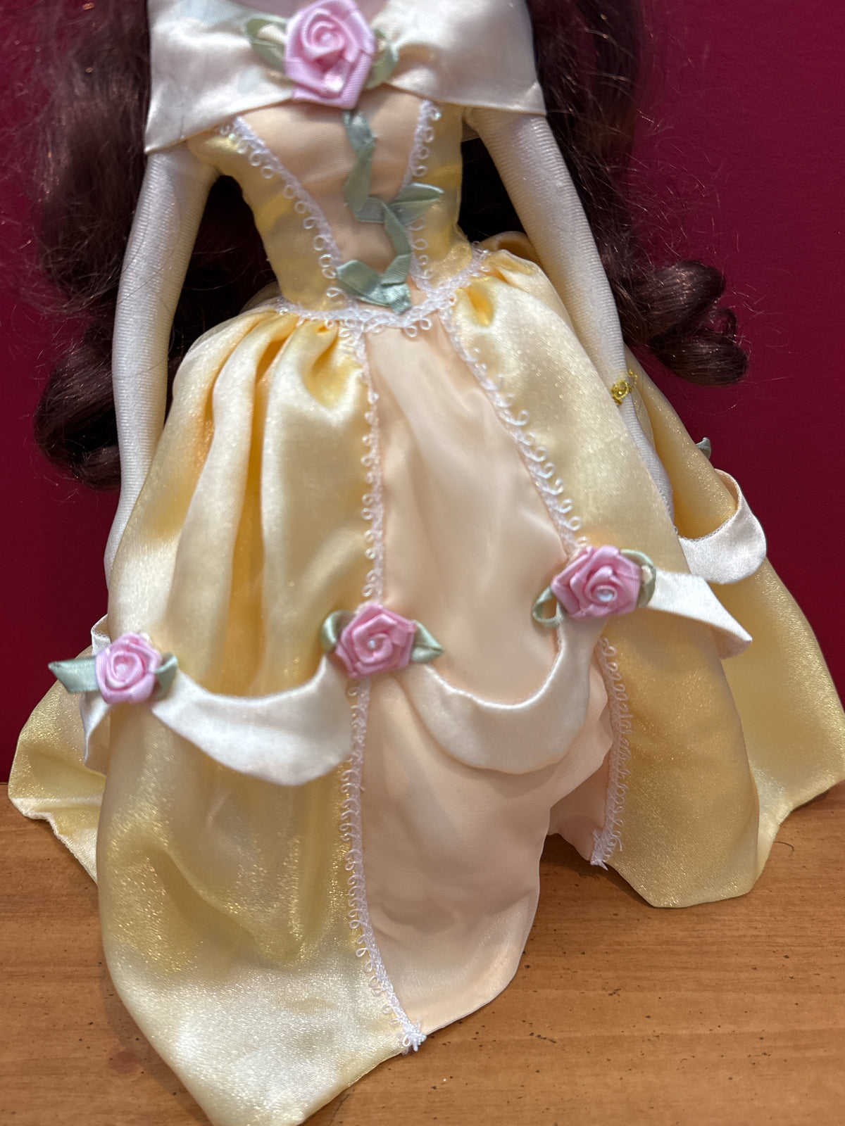Disney Princess Belle 2002 Porcelain Keepsake Doll Brass Key Inc. 16" Tall