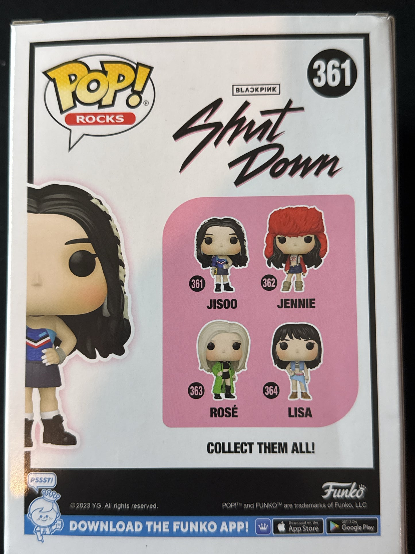 Funko Pop! Black Pink Jisoo Vinyl Figure #361 Shut Down New in Box
