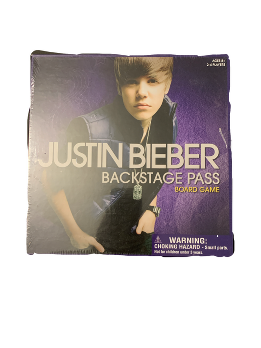 Justin Bieber Backstage Pass Board Game - New in Original Wrapper Age 8+