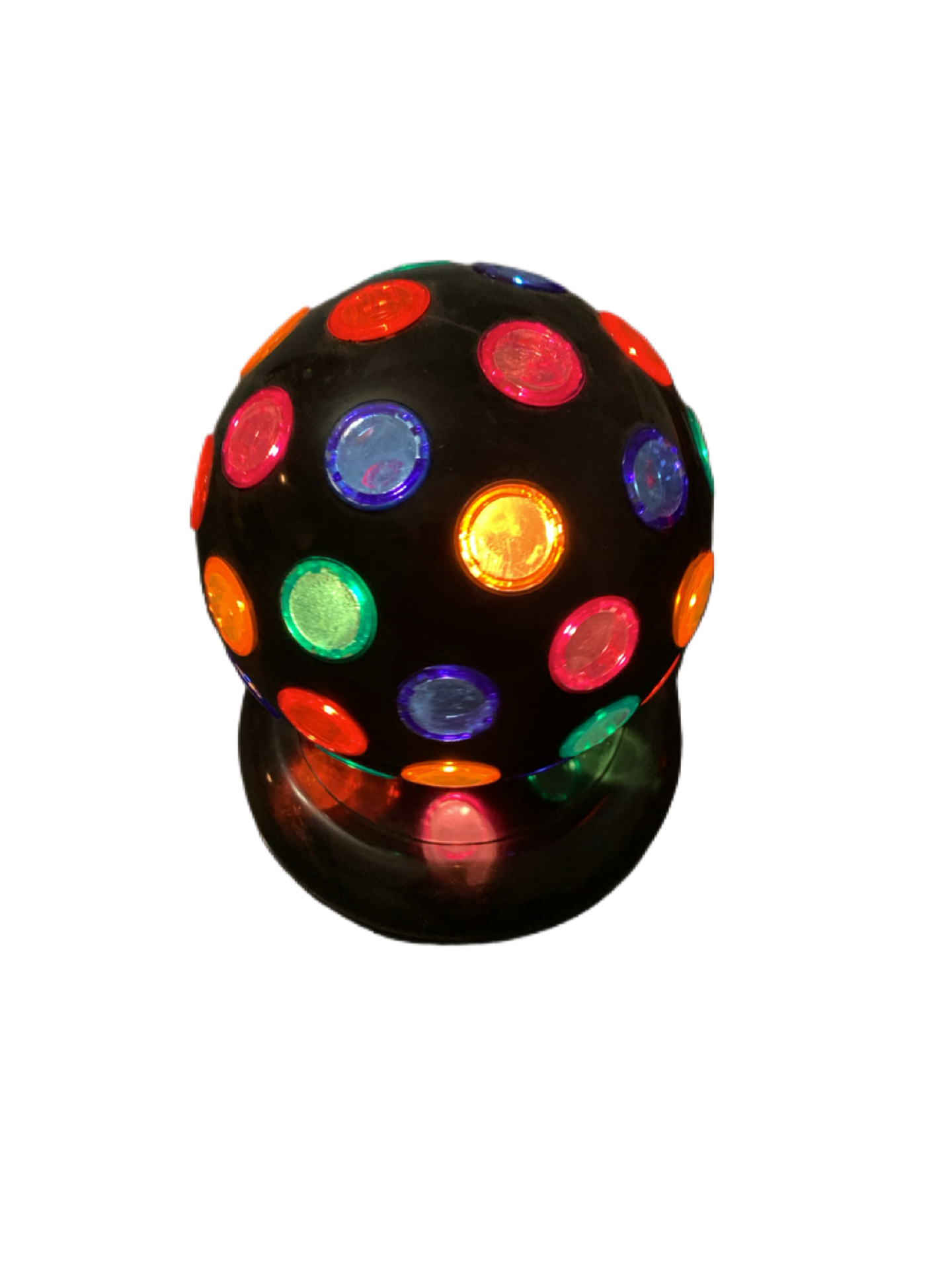 Disco Ball Spinning Lights 9" Tall X 6" Wide Plug-in