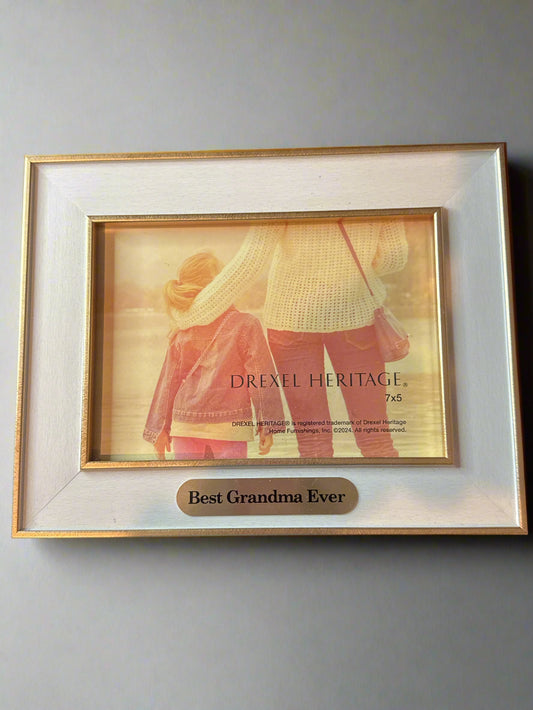 Drexel Heritage Picture Frame 7X5 Size "Best Grandma Ever" Actual Size of Frame 9.5" x 7.5"