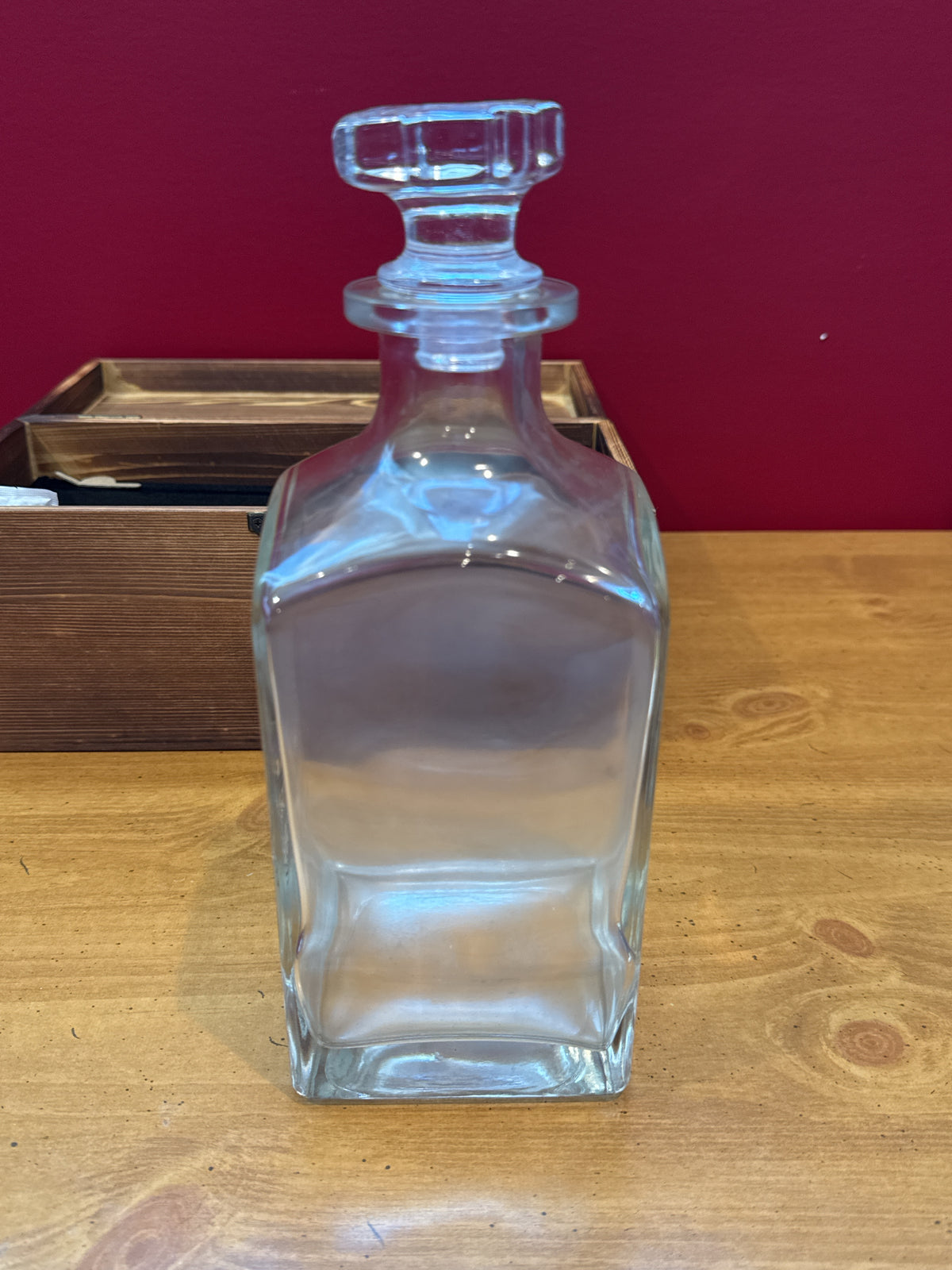 New Harley-Davidson Glass Whiskey Decanter in Wooden Box Southside HD Virginia Beach, VA