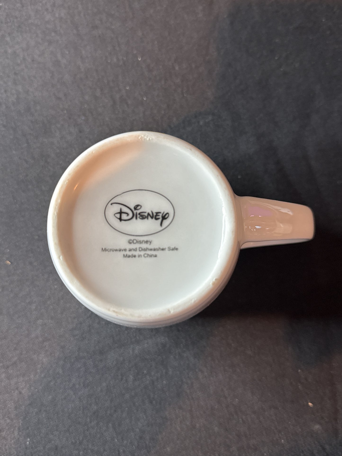 Disney Mickey Mouse 14oz Coffee Cup Mug Favorite Words Silhouette Print 4.25" Tall