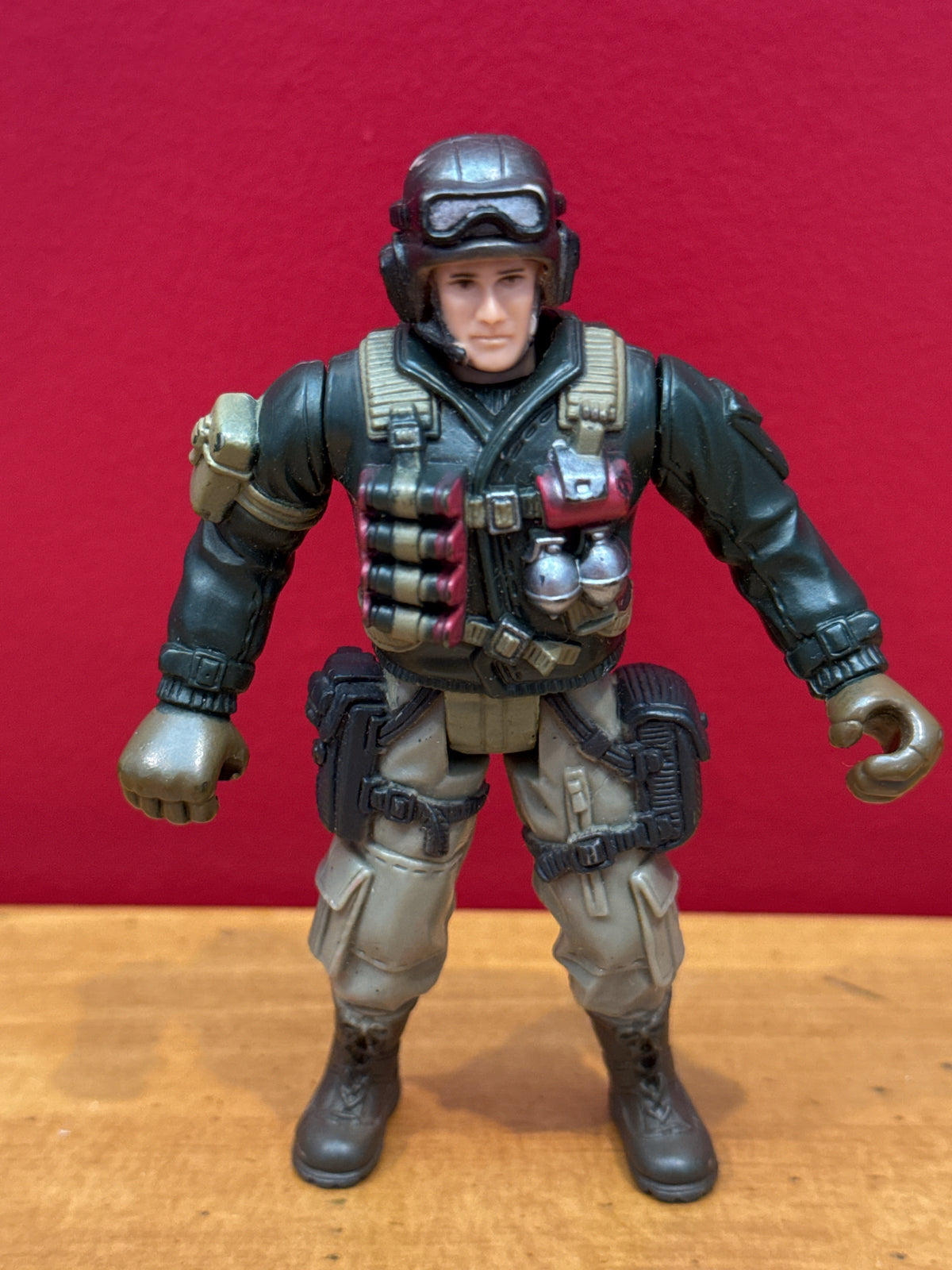Vintage HK Design Chap Mei Action Figure Army LT Military 4" Tall