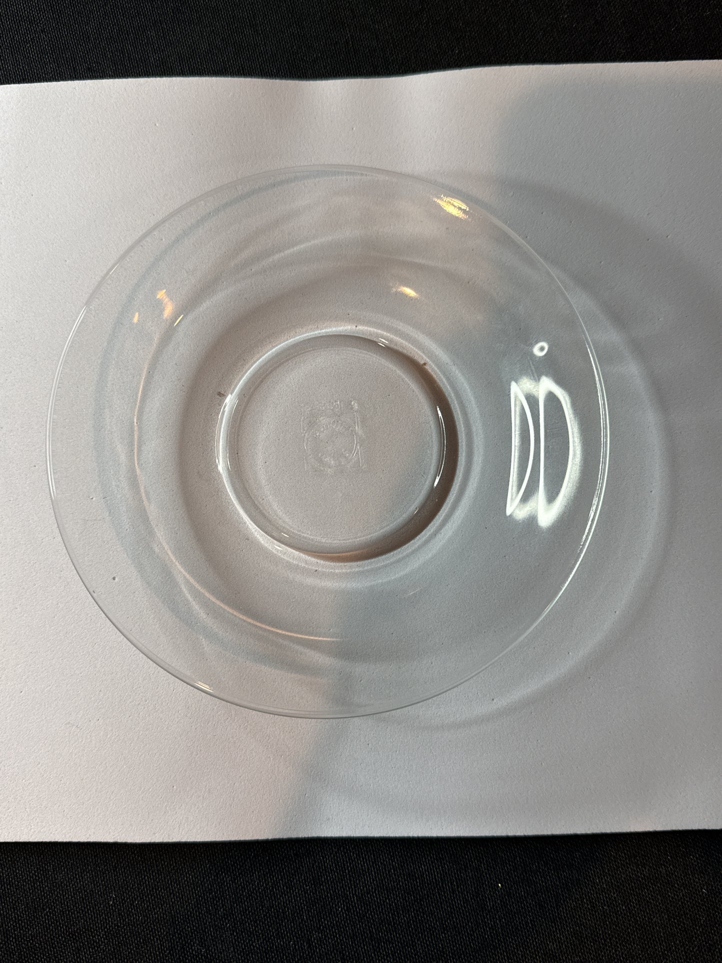 1960s Schott Mainz Clear Glass Saucer 5 5/8" Wide